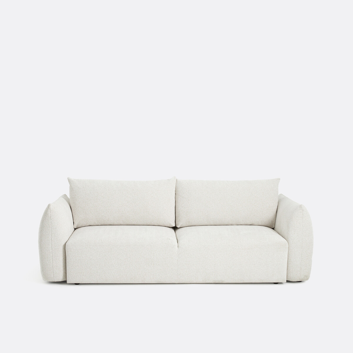 Canapé Edith La Redoute Interieurs : un convertible chenillé chiné fabriqué en France avec coffre et angle réversible
